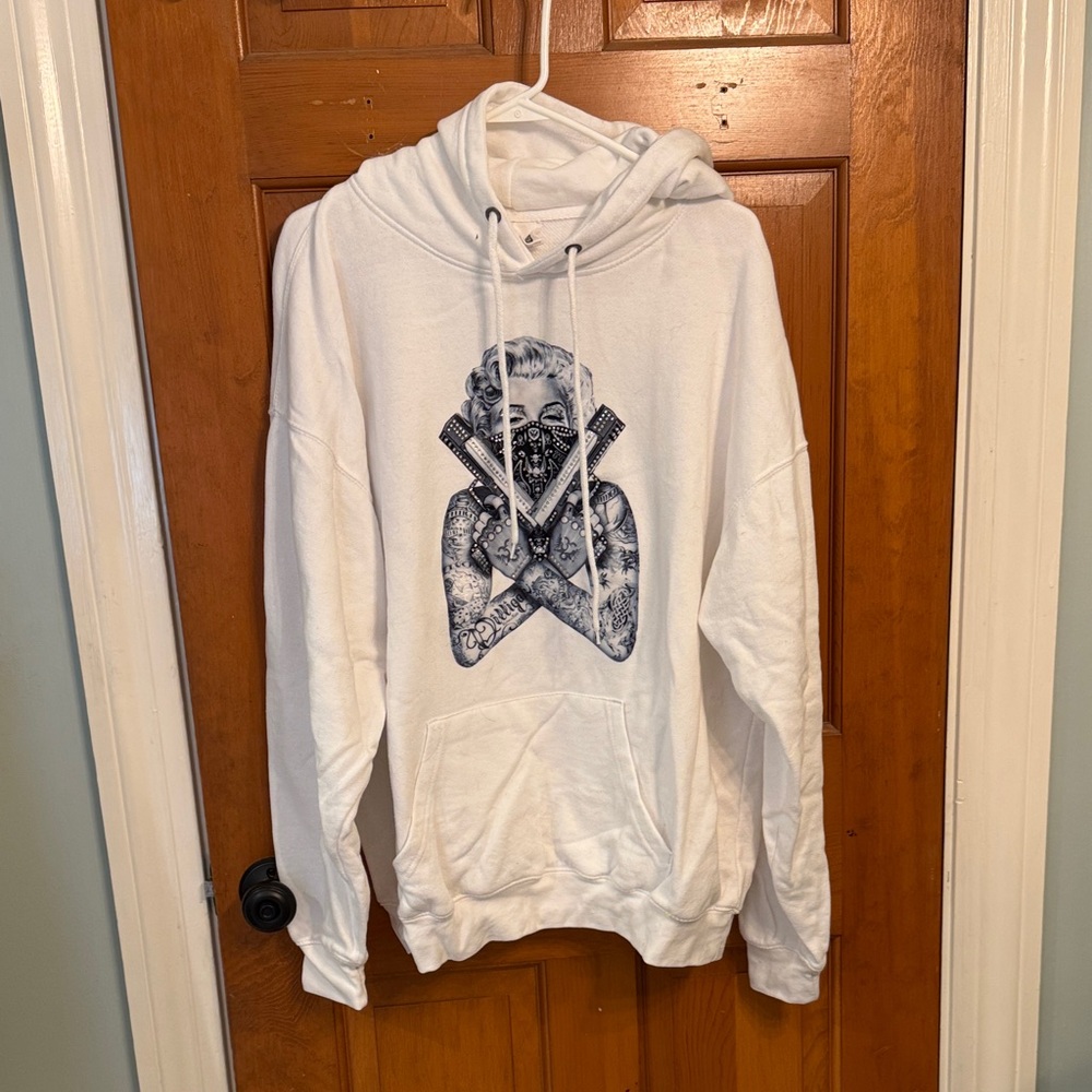 Stylish White Graphic Hoodie for Women